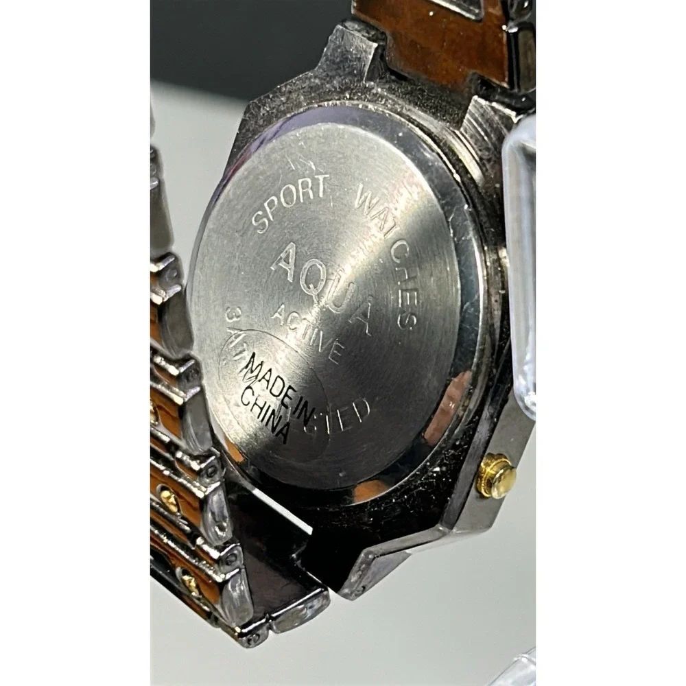 Aqua Sport Digital Watch Alarm Chrono 30M Stainless Back New w/ Tag